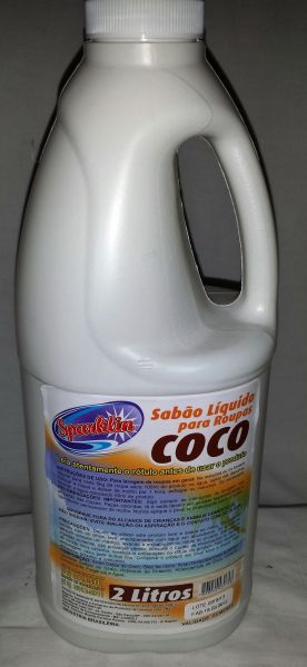 Sabão liquido p/ roupas, coco, Sparklin 2L.